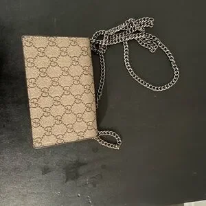 Gucci | Bags | Gucci Tan And Brown Monogram Bag With Silver  display picture 1